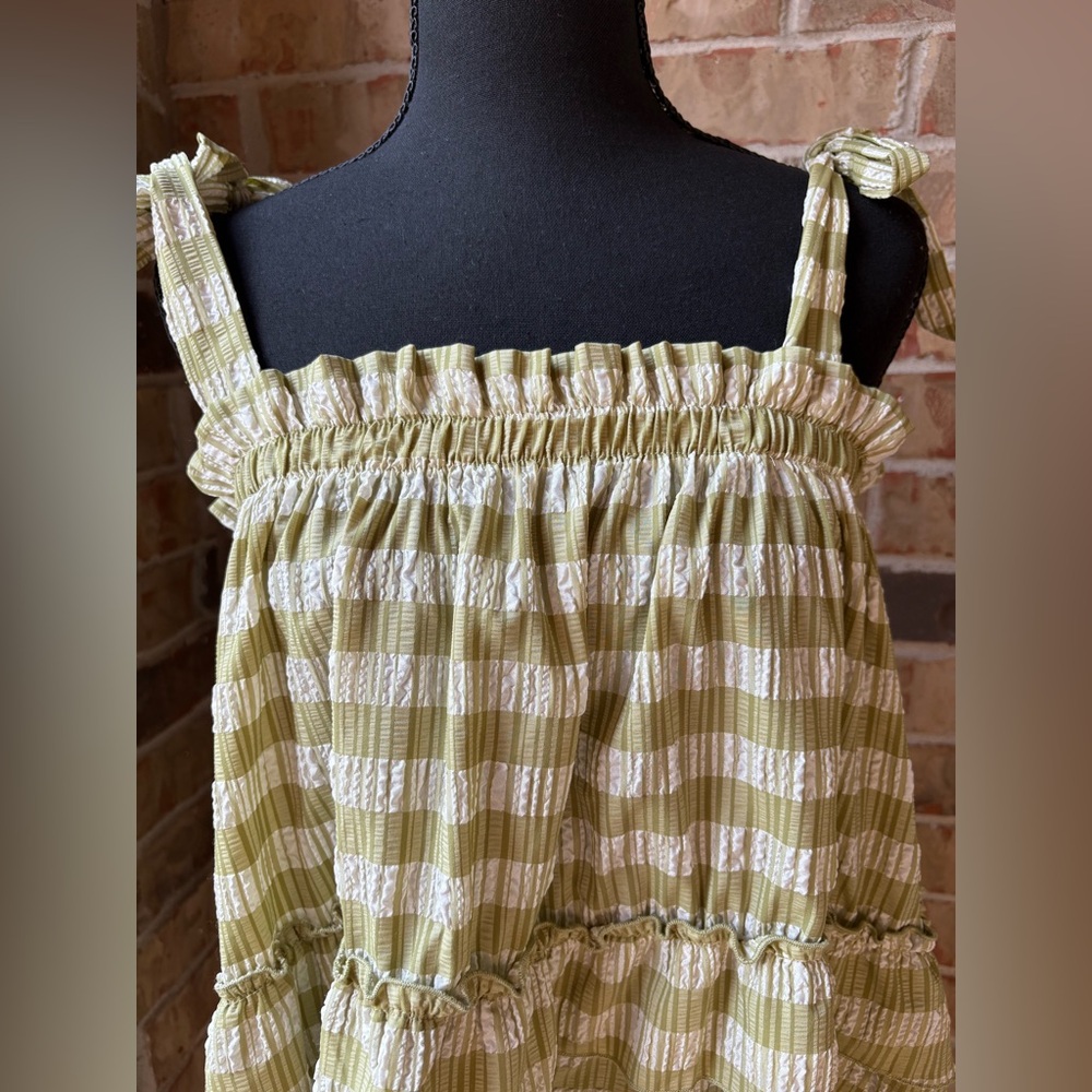 Anthropologie Maeve: Pink Floral Blouse and Green/White Top Bundle - Picture 3 of 16